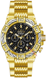 Invicta Bolt Czarny/Stal w odcieniu złota Ø52 mm 38022