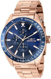 Invicta Aviator Niebieski/Stal w kolorze różowego złota Ø45 mm 38971