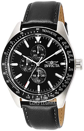 Invicta Aviator Czarny/Skóra Ø45 mm 38976