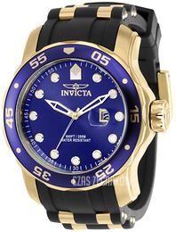Invicta Pro Diver Niebieski/Stal w odcieniu złota Ø48 mm 39098