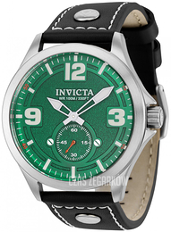 Invicta Aviator Zielony/Skóra Ø44 mm 39186