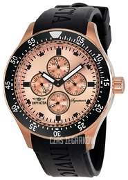 Invicta Signature Różowe złoto/Guma Ø45 mm 7403