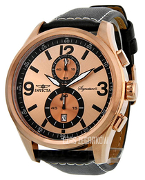Invicta Signature II Różowe złoto/Skóra Ø48 mm 7418
