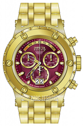 Invicta Reserve Czerwony/Stal w odcieniu złota Ø52 mm 80490