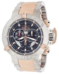 Invicta Subaqua Czarny/Stal w kolorze różowego złota Ø50 mm 80505