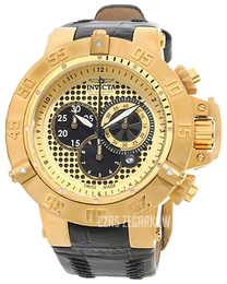 Invicta Subaqua Żółte złoto/Skóra Ø50 mm 80663