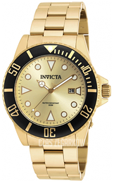 Invicta Pro Diver Żółte złoto/Stal w odcieniu złota Ø44 mm 90195