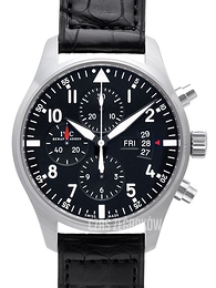 IWC Pilots Chronograph Czarny/Skóra Ø43 mm IW377701