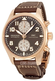 IWC Chronograph Antoine de Saint Exupery Brązowy/Skóra Ø43 mm IW387805