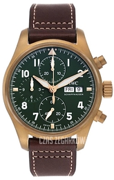 IWC Pilots Spitfire Zielony/Skóra Ø41 mm IW387902