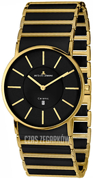 Jacques Lemans York Czarny/Stal w odcieniu złota Ø39 mm 1-1648D