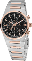 Jacques Lemans Manchester Czarny/Stal w kolorze różowego złota Ø36 mm 1-1738C