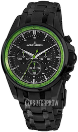 Jacques Lemans Liverpool Czarny/Stal Ø44 mm 1-1799Z