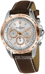 Jacques Lemans Liverpool Srebrny/Skóra Ø42 mm 1-1836E