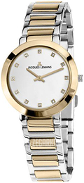 Jacques Lemans Milano Biały/Stal w odcieniu złota Ø32 mm 1-1842.1O