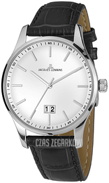 Jacques Lemans London Srebrny/Skóra Ø40 mm 1-1862L
