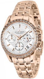 Jacques Lemans Liverpool Biały/Stal w kolorze różowego złota Ø36 mm 1-1864E