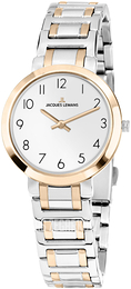 Jacques Lemans Milano Srebrny/Stal w odcieniu złota Ø30 mm 1-1932C
