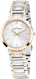 Jacques Lemans Milano Srebrny/Stal w odcieniu złota Ø30 mm 1-1932D