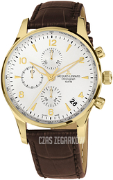 Jacques Lemans London Biały/Skóra Ø44 mm 1-1935C