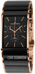 Jacques Lemans Dublin Czarny/Stal w kolorze różowego złota 1-1941B