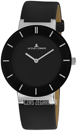 Jacques Lemans Monaco Czarny/Skóra Ø30 mm 1-1948A