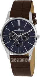 Jacques Lemans London Niebieski/Skóra Ø40 mm 1-1951C