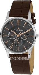 Jacques Lemans London Szary/Skóra Ø40 mm 1-1951D