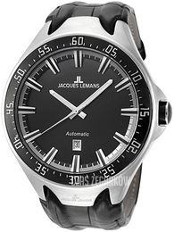Jacques Lemans Czarny/Skóra Ø48 mm 1-1986A