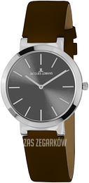 Jacques Lemans Milano Szary/Skóra Ø36 mm 1-1997H