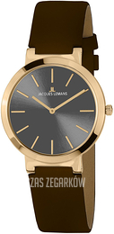 Jacques Lemans Milano Szary/Skóra Ø36 mm 1-1997I