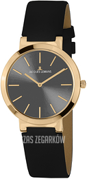 Jacques Lemans Milano Szary/Skóra Ø36 mm 1-1997M