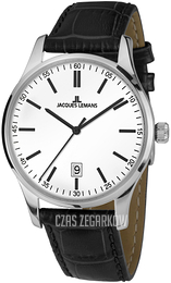 Jacques Lemans London Biały/Skóra Ø40 mm 1-2026B