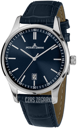 Jacques Lemans London Niebieski/Skóra Ø40 mm 1-2026C