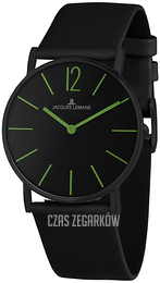 Jacques Lemans York Czarny/Skóra Ø40 mm 1-2030H