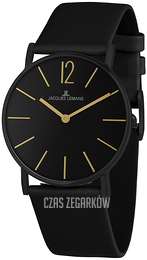 Jacques Lemans York Czarny/Skóra Ø40 mm 1-2030J