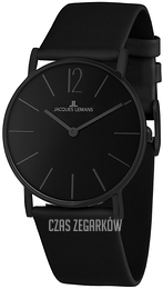 Jacques Lemans York Czarny/Skóra Ø40 mm 1-2030K