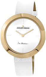 Jacques Lemans La Passion Biały/Skóra Ø37 mm 1-2031F