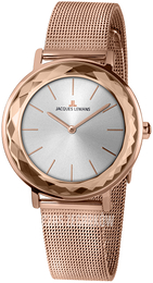 Jacques Lemans Nice Srebrny/Stal w kolorze różowego złota Ø37 mm 1-2054I