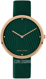 Jacques Lemans Design Zielony/Skóra Ø36 mm 1-2093K