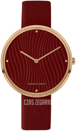 Jacques Lemans Design Czerwony/Skóra Ø36 mm 1-2093L