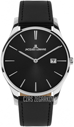 Jacques Lemans London Czarny/Skóra Ø38 mm 1-2122A