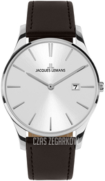 Jacques Lemans London Biały/Skóra Ø38 mm 1-2122B