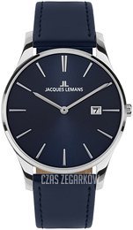 Jacques Lemans London Niebieski/Skóra Ø38 mm 1-2122C