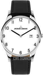 Jacques Lemans London Biały/Skóra Ø38 mm 1-2122D