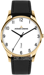 Jacques Lemans London Biały/Skóra Ø40 mm 1-2124H