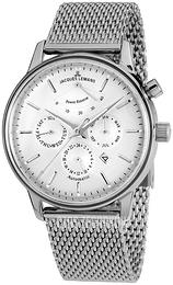 Jacques Lemans Retro Classic Biały/Stal Ø44 mm N-211C