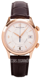 Jaeger LeCoultre Master Memovox Pink Gold Srebrny/Skóra Ø40 mm 1412530