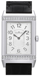 Jaeger LeCoultre Grande Reverso Lady Ultra Thin Stainless Steel Srebrny/Skóra 3208423