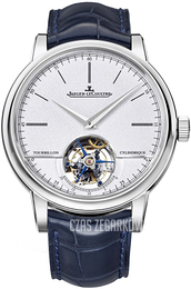 Jaeger LeCoultre Master Grande Tradition Tourbillon Srebrny/Skóra Ø42 mm 5086420